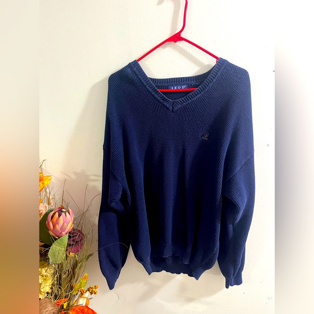 Vintage Blue Izod Knit Sweater